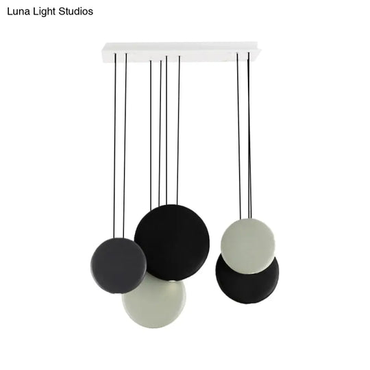 Modern Black And White Pendant Lights - 2/3/5 Globe Design With Warm/White Light