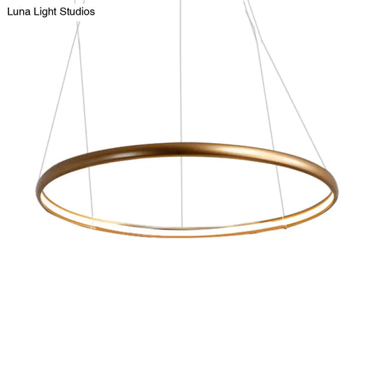 Modern Black Brown Gold Orbit Led Ceiling Light: 1/2/3-Light Acrylic Chandelier In Warm White