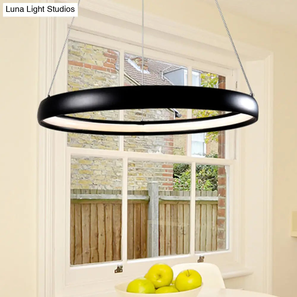 Modern Black Brown Gold Orbit Led Ceiling Light: 1/2/3-Light Acrylic Chandelier In Warm White