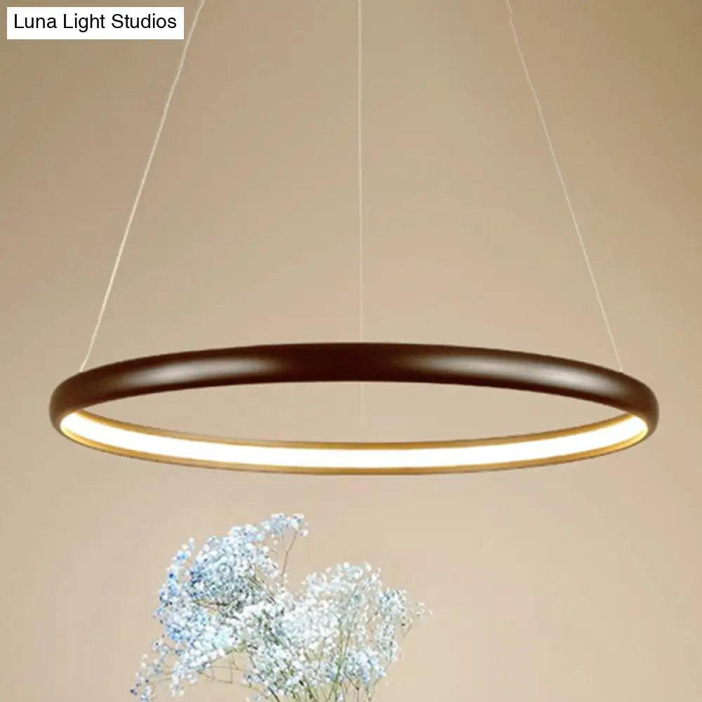 Modern Black Brown Gold Orbit Led Ceiling Light: 1/2/3-Light Acrylic Chandelier In Warm White