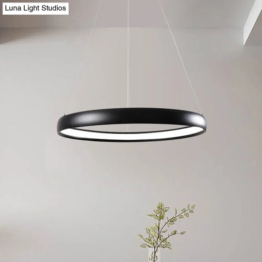 Modern Black Brown Gold Orbit Led Ceiling Light: 1/2/3-Light Acrylic Chandelier In Warm White