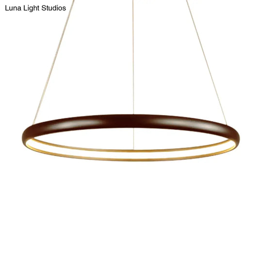 Modern Black Brown Gold Orbit Led Ceiling Light: 1/2/3-Light Acrylic Chandelier In Warm White