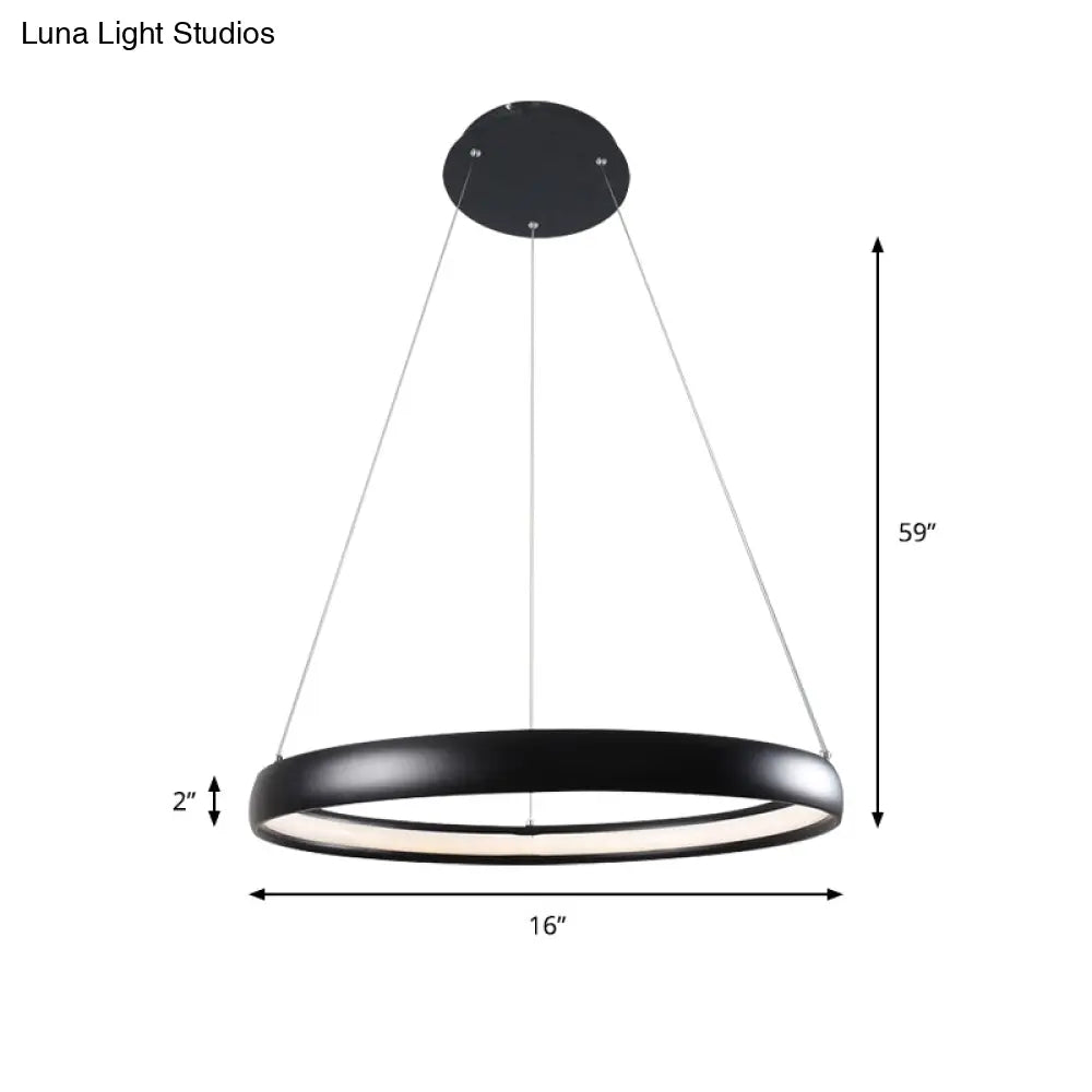 Modern Black Brown Gold Orbit Led Ceiling Light: 1/2/3-Light Acrylic Chandelier In Warm White