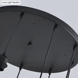 Modern Black Crystal Spiral Cube Pendant Light - 6 Bulbs Multi Light Hanging Fixture Black