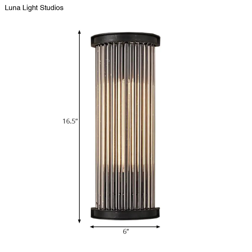 Modern Black Crystal Wall Sconce 1-Light For Stylish Living Room