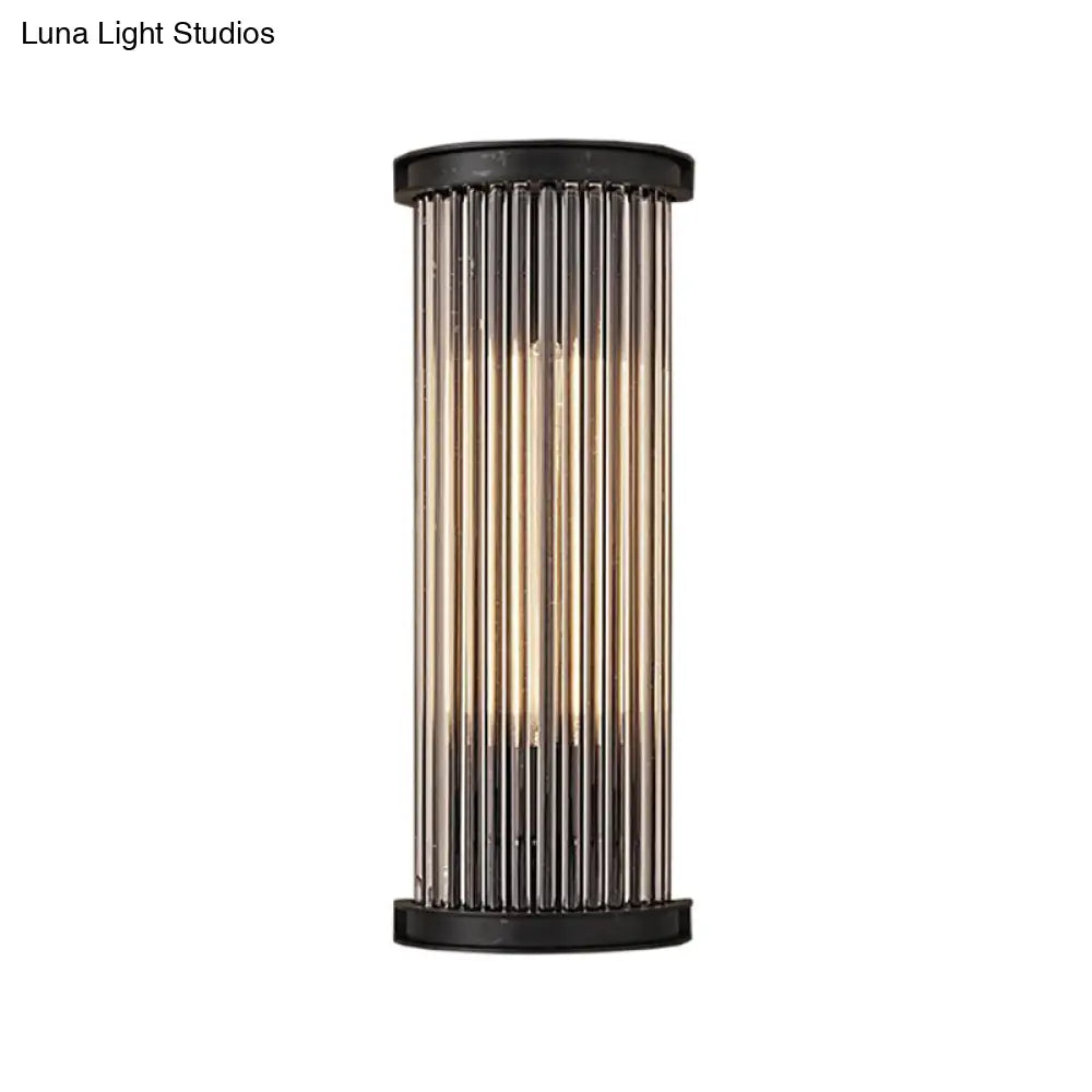 Modern Black Crystal Wall Sconce 1-Light For Stylish Living Room