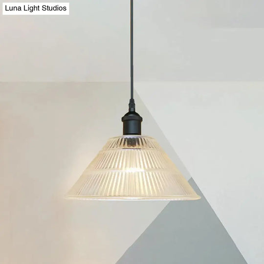 Modern Black Glass Cone Pendant Light For Stylish Living Room Decor