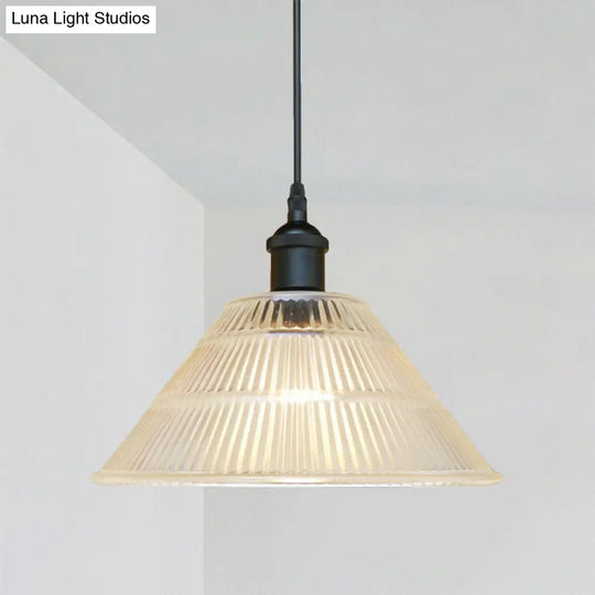 Modern Black Glass Cone Pendant Light For Stylish Living Room Decor