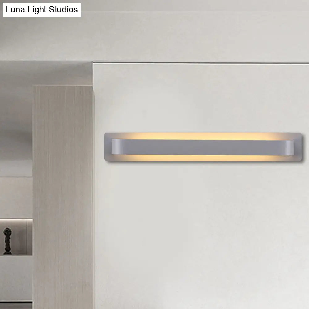 Modern Black/Gray/White Led Linear Wall Sconce For Living Room Décor