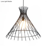 Modern Black Iron Kitchen Island Pendant Ceiling Light With Cone Shade