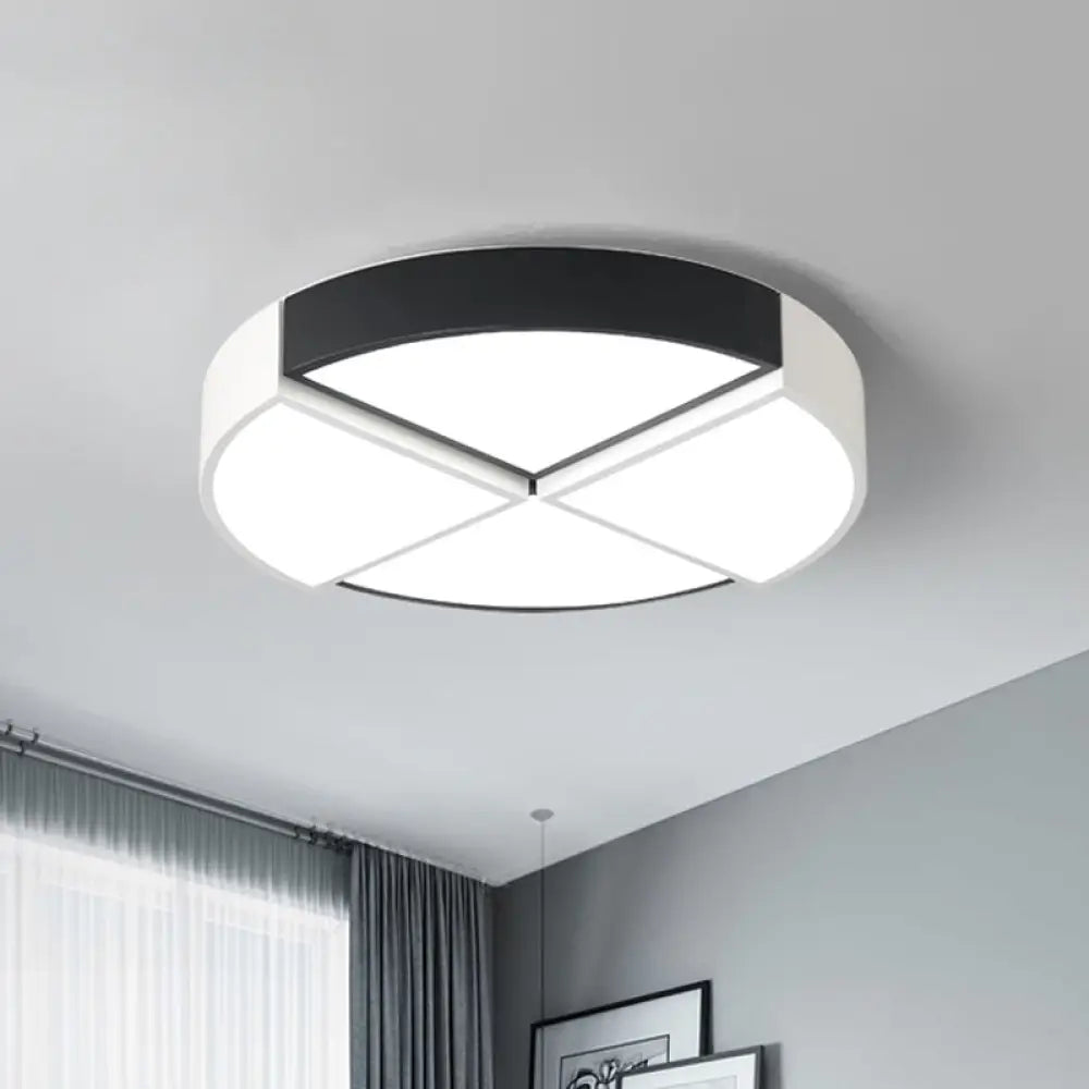 Modern Black Led Flushmount Ceiling Light Fixture For Living Room