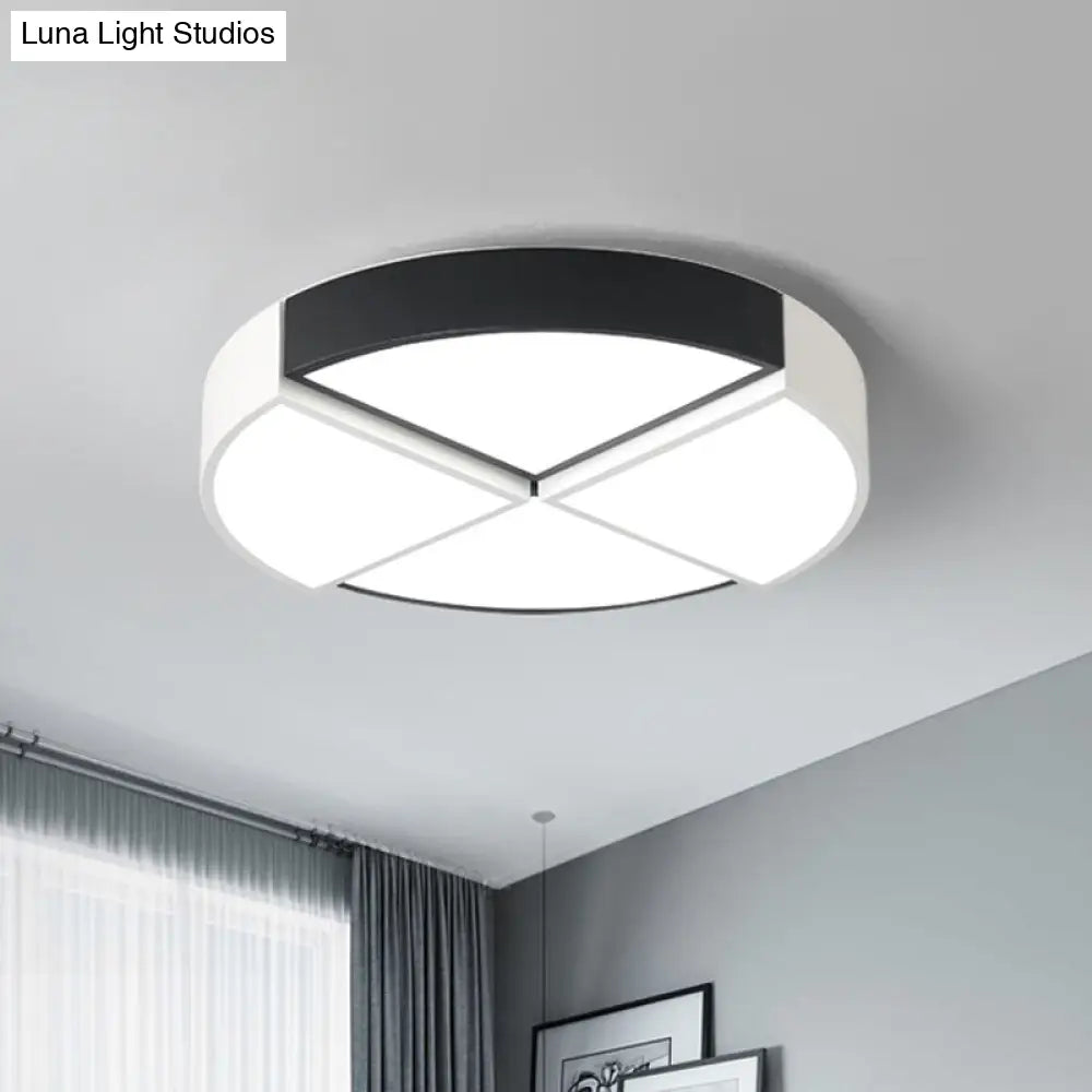 Modern Black Led Flushmount Ceiling Light Fixture For Living Room