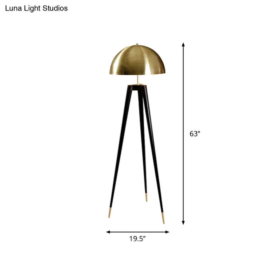 Modern Black Metal Floor Lamp With Unique Linear Capsule Arch Design For Living Room