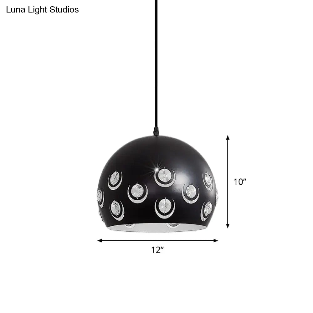 Modern Black Metal Pendant Ceiling Lamp With Minimalist Design