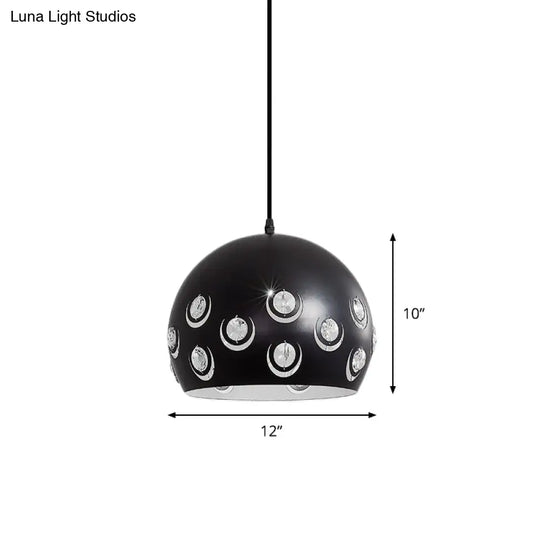 Modern Black Metal Pendant Ceiling Lamp With Minimalist Design