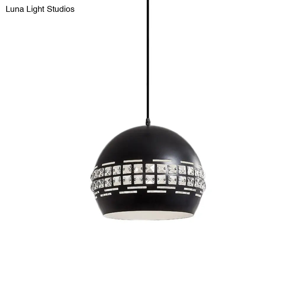 Modern Black Metal Pendant Ceiling Lamp With Minimalist Design