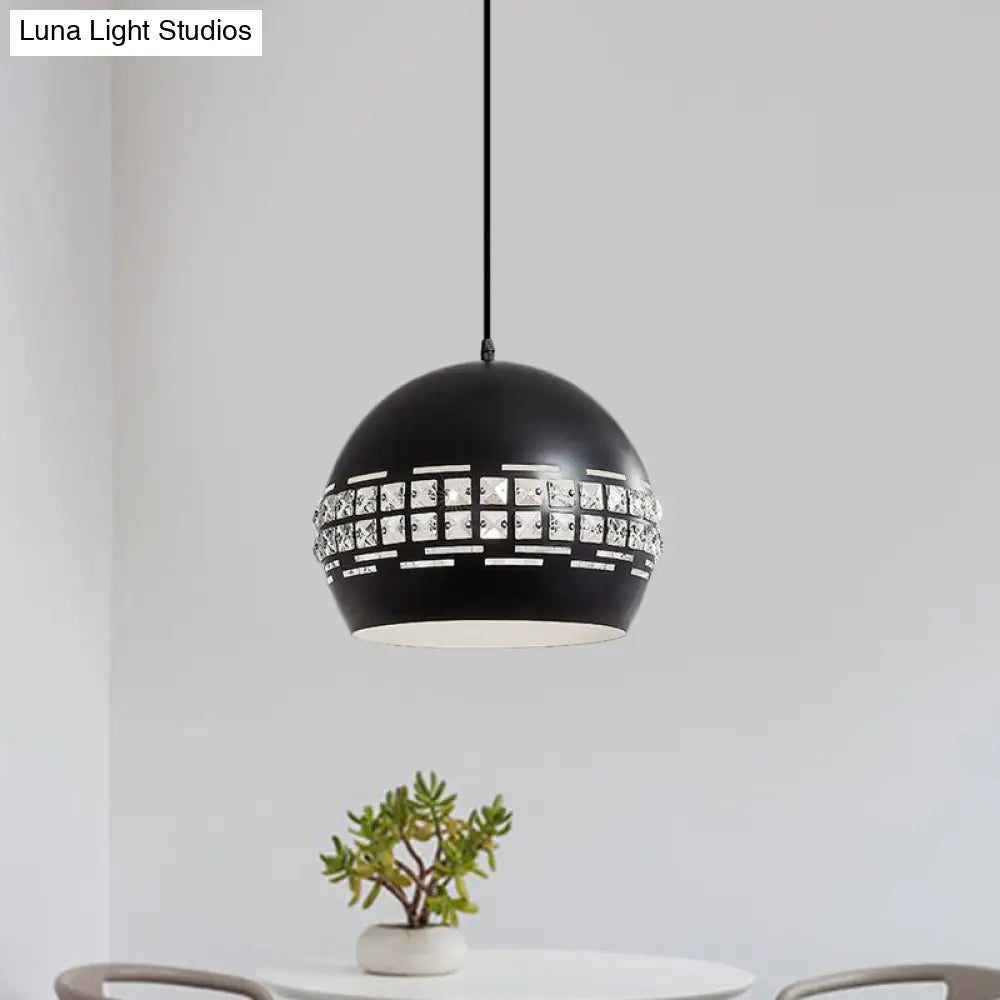 Modern Black Metal Pendant Ceiling Lamp With Minimalist Design