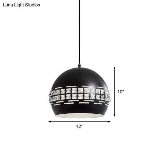 Modern Black Metal Pendant Ceiling Lamp With Minimalist Design