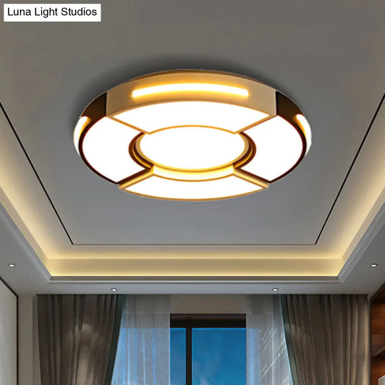 Modern Black Round Acrylic Ceiling Fixture - Unique Design 16’/19.5’/23.5’ Warm/White Lighting