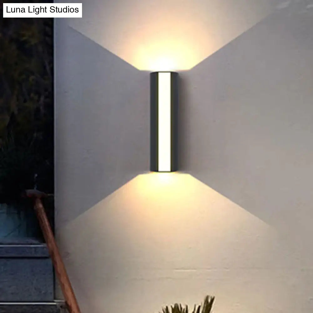 Modern Black Triangle Prism Led Wall Light In Warm/White - Small/Medium/Large Sizes