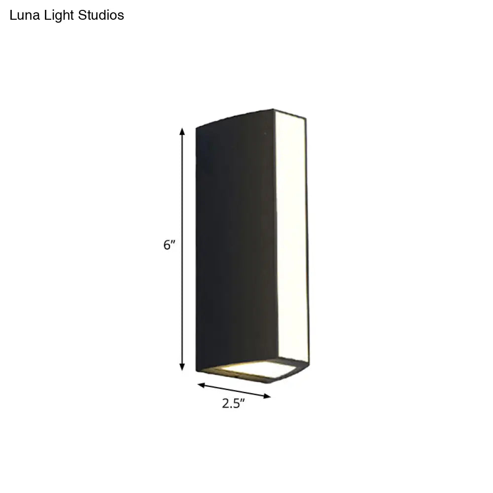 Modern Black Triangle Prism Led Wall Light In Warm/White - Small/Medium/Large Sizes