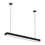 Simple Black/White Rectangle Pendant Light: Led Iron Hanging Fixture Multiple Width Options For