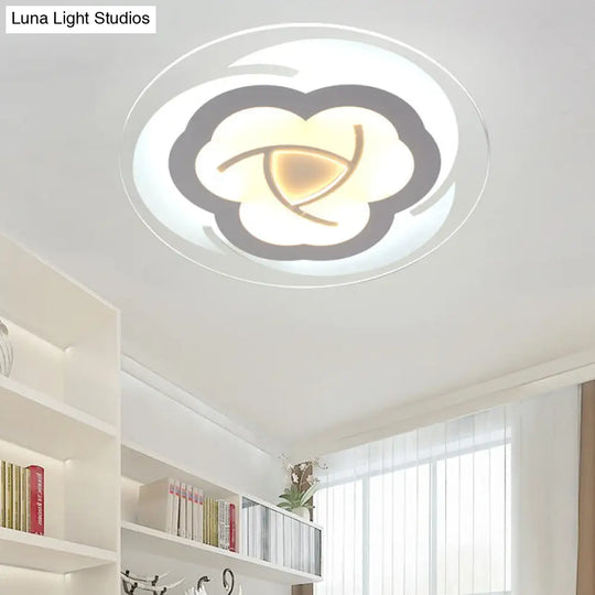 Modern Blossom Flush Mount Led Ceiling Light For Boys Bedroom