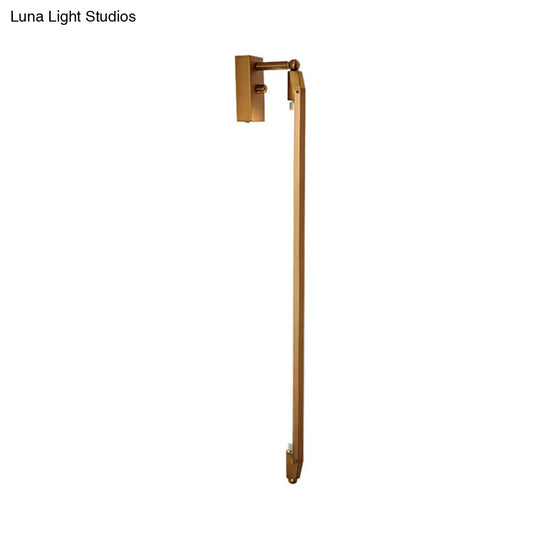 Modern Brass/Black Adjustable Wall Light Fixture - Stylish 1 Sconce For Living Room