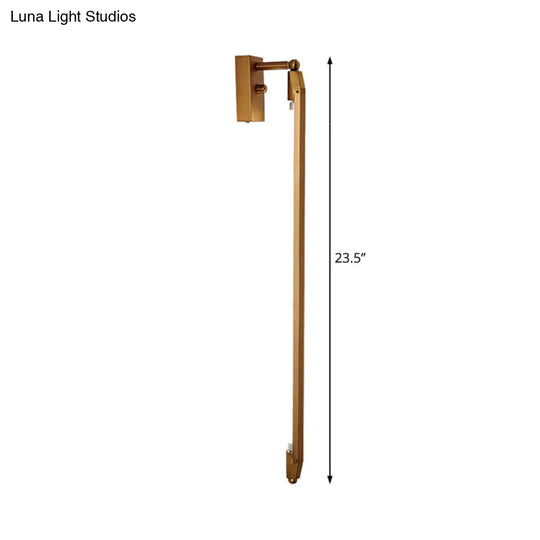 Modern Brass/Black Adjustable Wall Light Fixture - Stylish 1 Sconce For Living Room