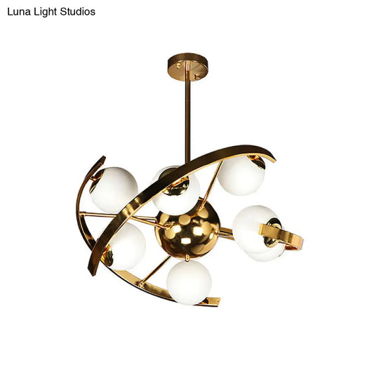 Modern Brass Sputnik Ceiling Chandelier W/ 9 Bulbs - Ideal For Living Room Décor