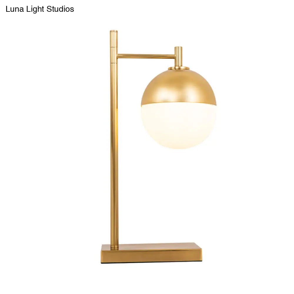 Modern Brass Nightstand Lamp - 1 Head Bedroom Table Light