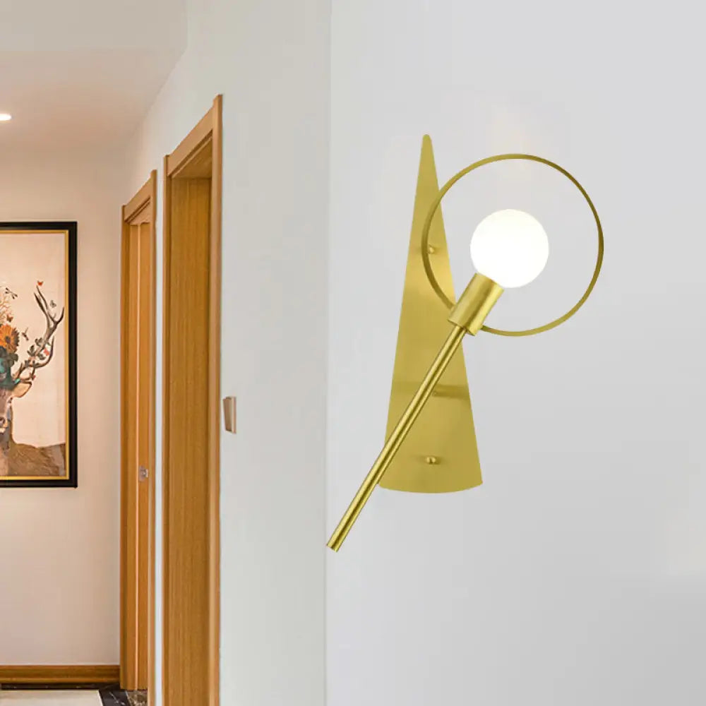 Modern Brass Wall Mounted Loop Sconce Light Fixture For Bedroom 1 /