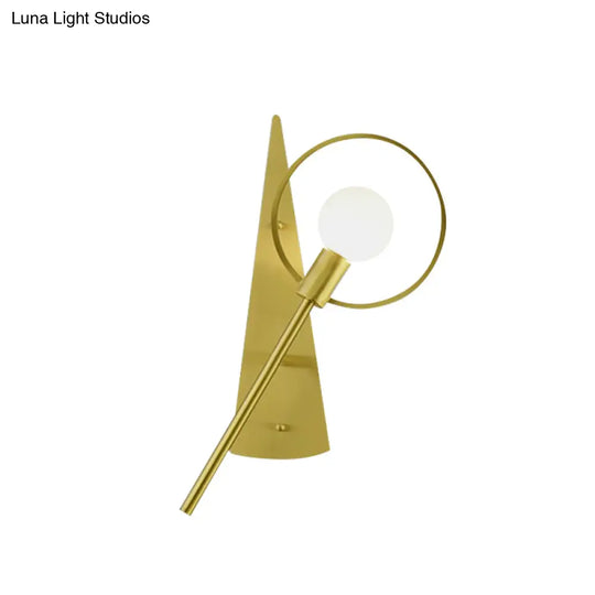 Modern Brass Wall Mounted Loop Sconce Light Fixture For Bedroom