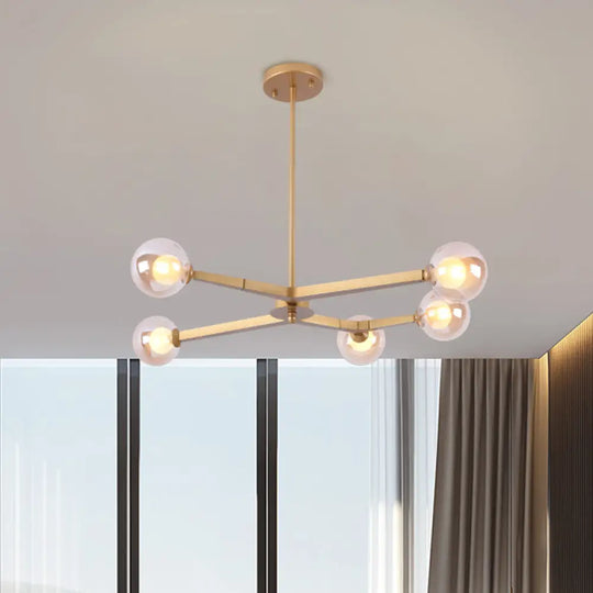 Modern Bubble Glass Ceiling Chandelier With 5/9 Lights - Elegant Luminaire Lighting In Black/Gold 5