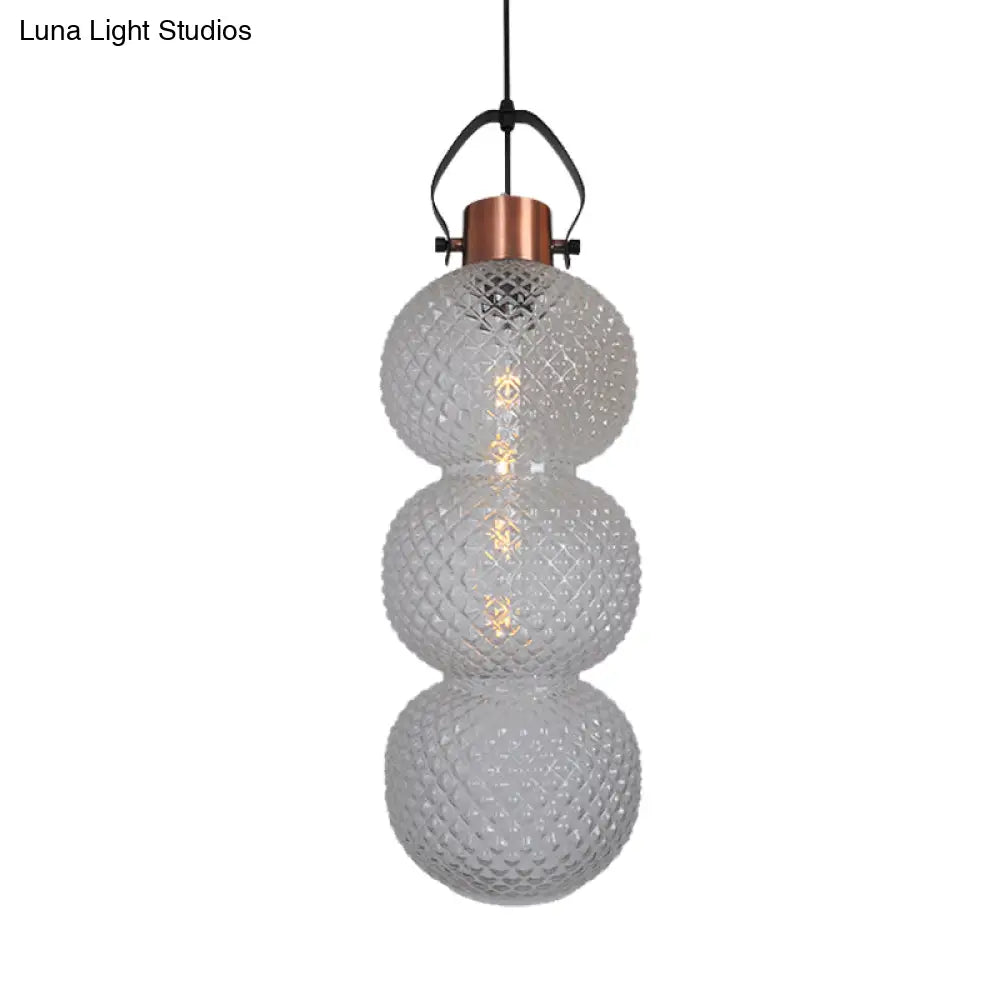 Modern Bubble Hanging Light: White/Chrome/Amber Glass 1 Head Ceiling Suspension Lamp For Hallway