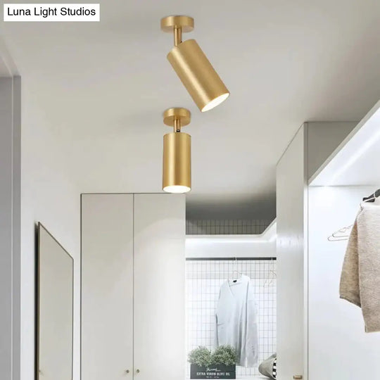 Modern Ceiling Lamp Foyer Copper Spotlight Living Room Led Brass Light Bedroom Wall Lamps Hallway