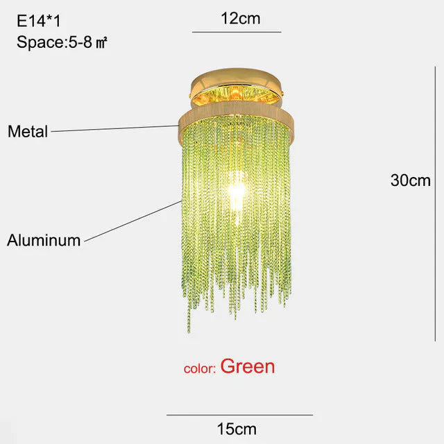 Modern Ceiling Light For Bar Ceiling Lamp Dining Room Simple Silver Golden Blue Green Waterfall Lamps Vintage Metal Lights Foyer