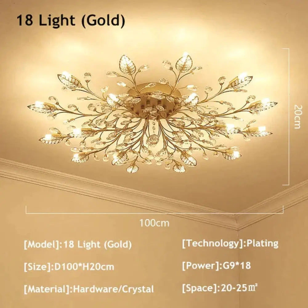 Modern Ceiling Light For Living Room Led Crystal Lamp Bedroom Lamps Dining Gold Loft Lighting