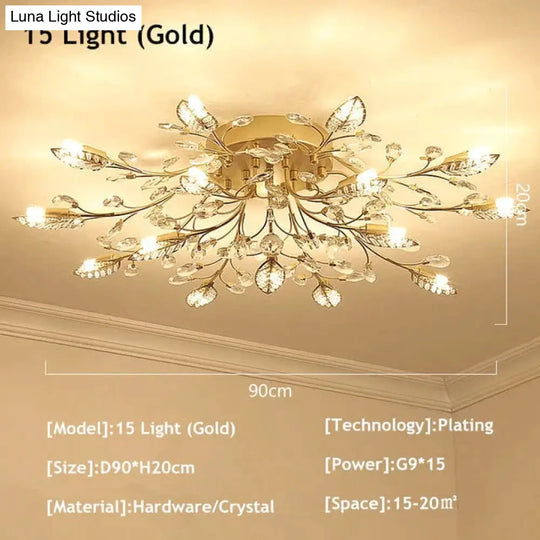 Modern Ceiling Light For Living Room Led Crystal Lamp Bedroom Lamps Dining Gold Loft Lighting