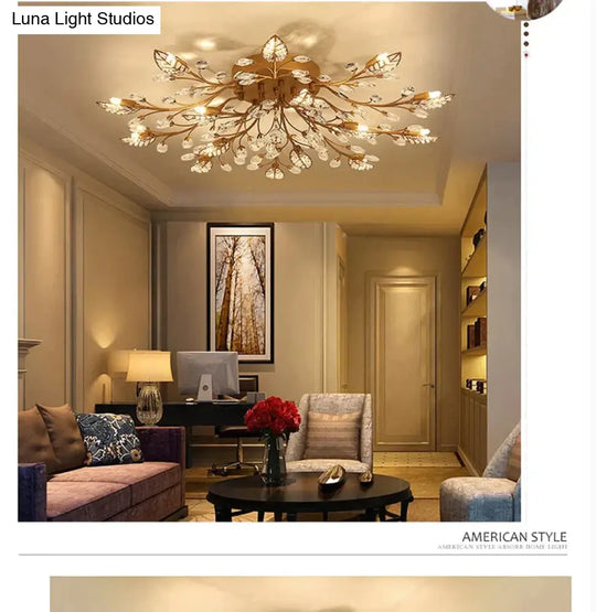 Modern Ceiling Light For Living Room Led Crystal Lamp Bedroom Lamps Dining Gold Loft Lighting