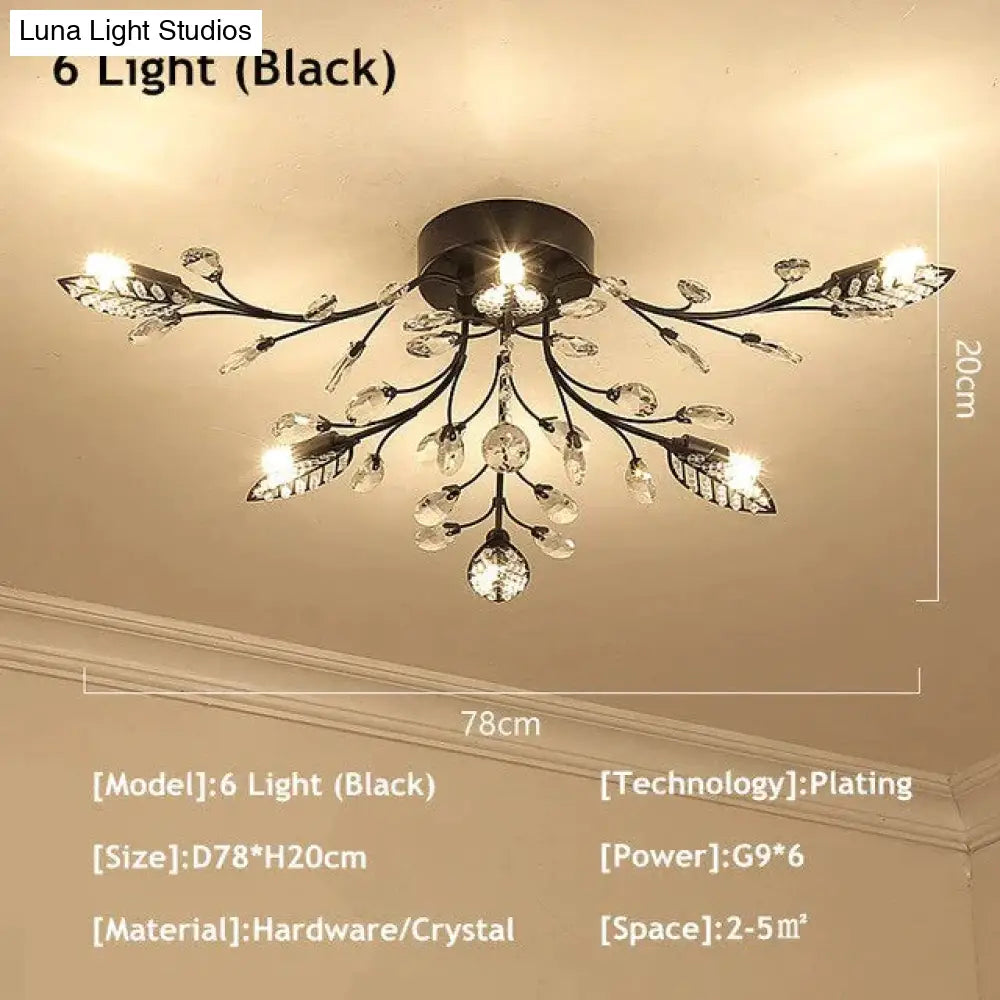 Modern Ceiling Light For Living Room Led Crystal Lamp Bedroom Lamps Dining Gold Loft Lighting