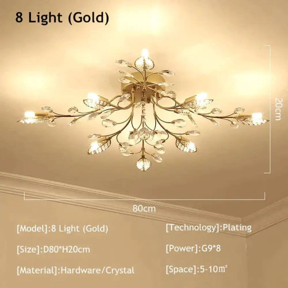 Modern Ceiling Light For Living Room Led Crystal Lamp Bedroom Lamps Dining Gold Loft Lighting