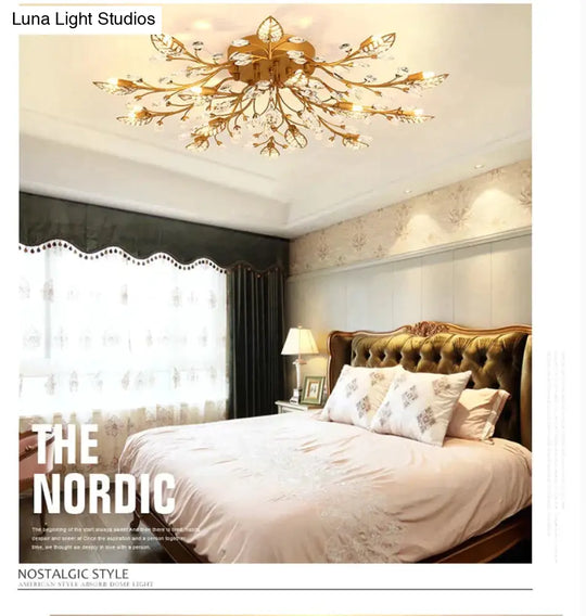 Modern Ceiling Light For Living Room Led Crystal Lamp Bedroom Lamps Dining Gold Loft Lighting