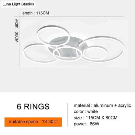 Modern Ceiling Lights For Living Room Circle Gold Brown Led Plafon Decor Bedroom Lamps Fixture With