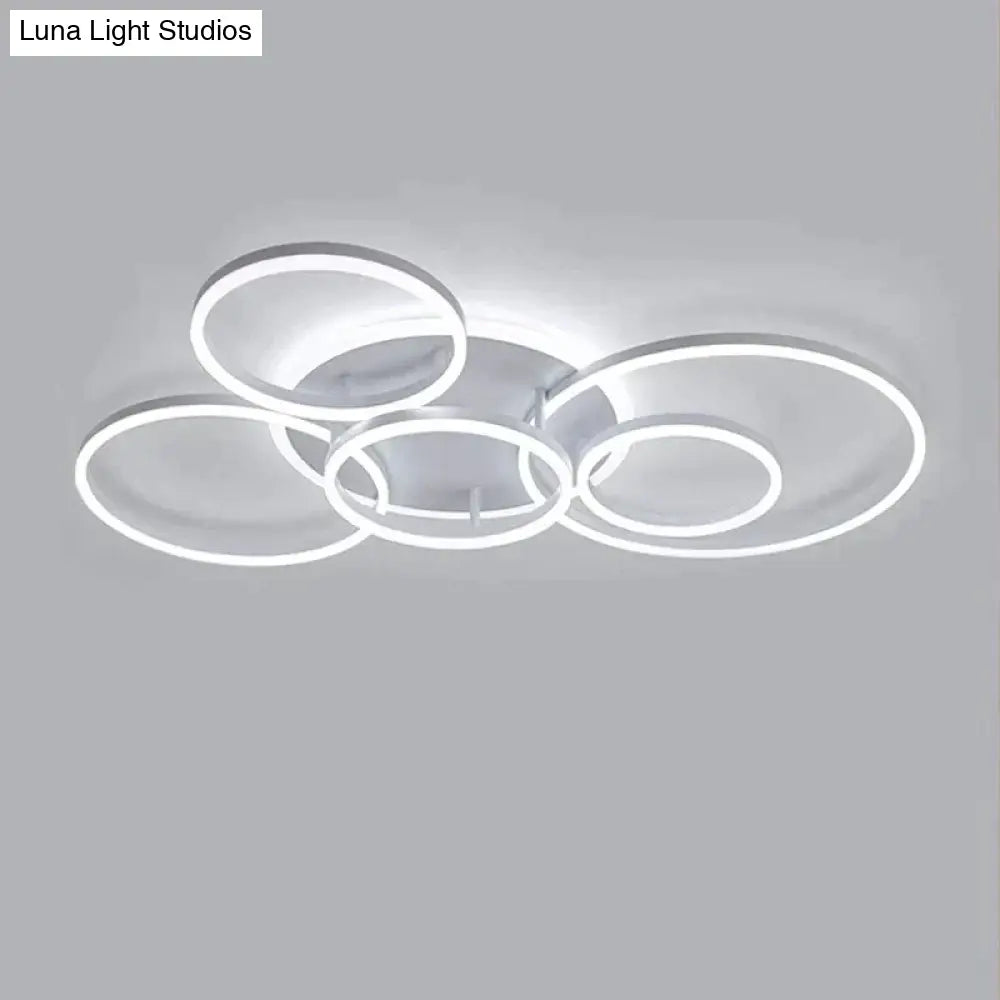 Modern Ceiling Lights For Living Room Circle Gold Brown Led Plafon Decor Bedroom Lamps Fixture With