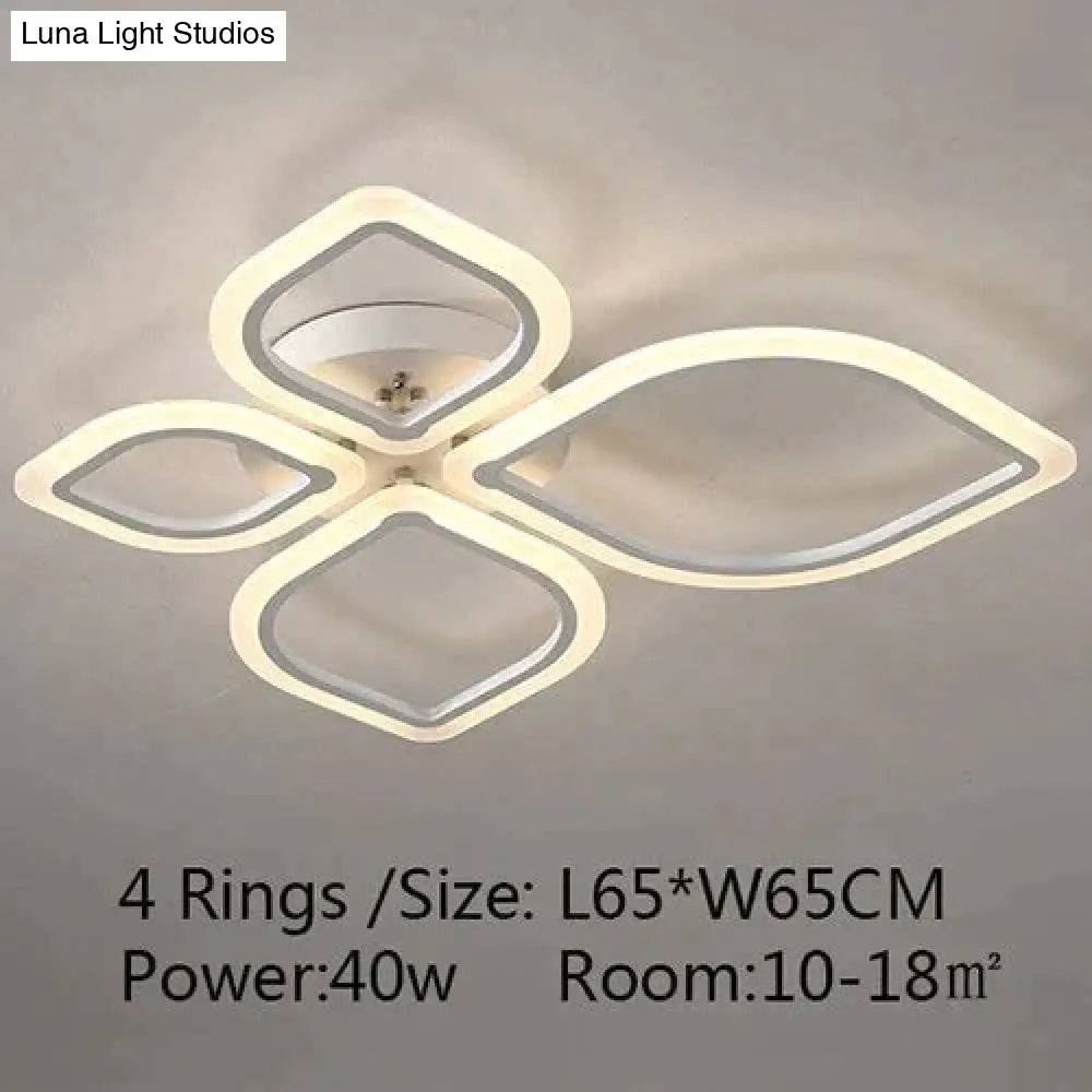 Modern Ceiling Lights Led Lamp For Living Room Bedroom Study White Color Surface Mounted Deco