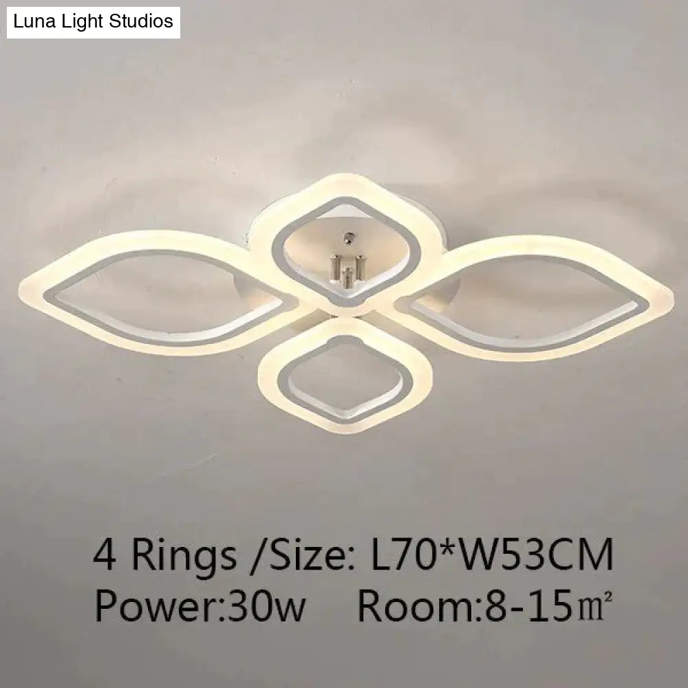 Modern Ceiling Lights Led Lamp For Living Room Bedroom Study White Color Surface Mounted Deco