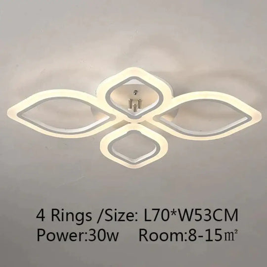 Modern Ceiling Lights Led Lamp For Living Room Bedroom Study White Color Surface Mounted Deco