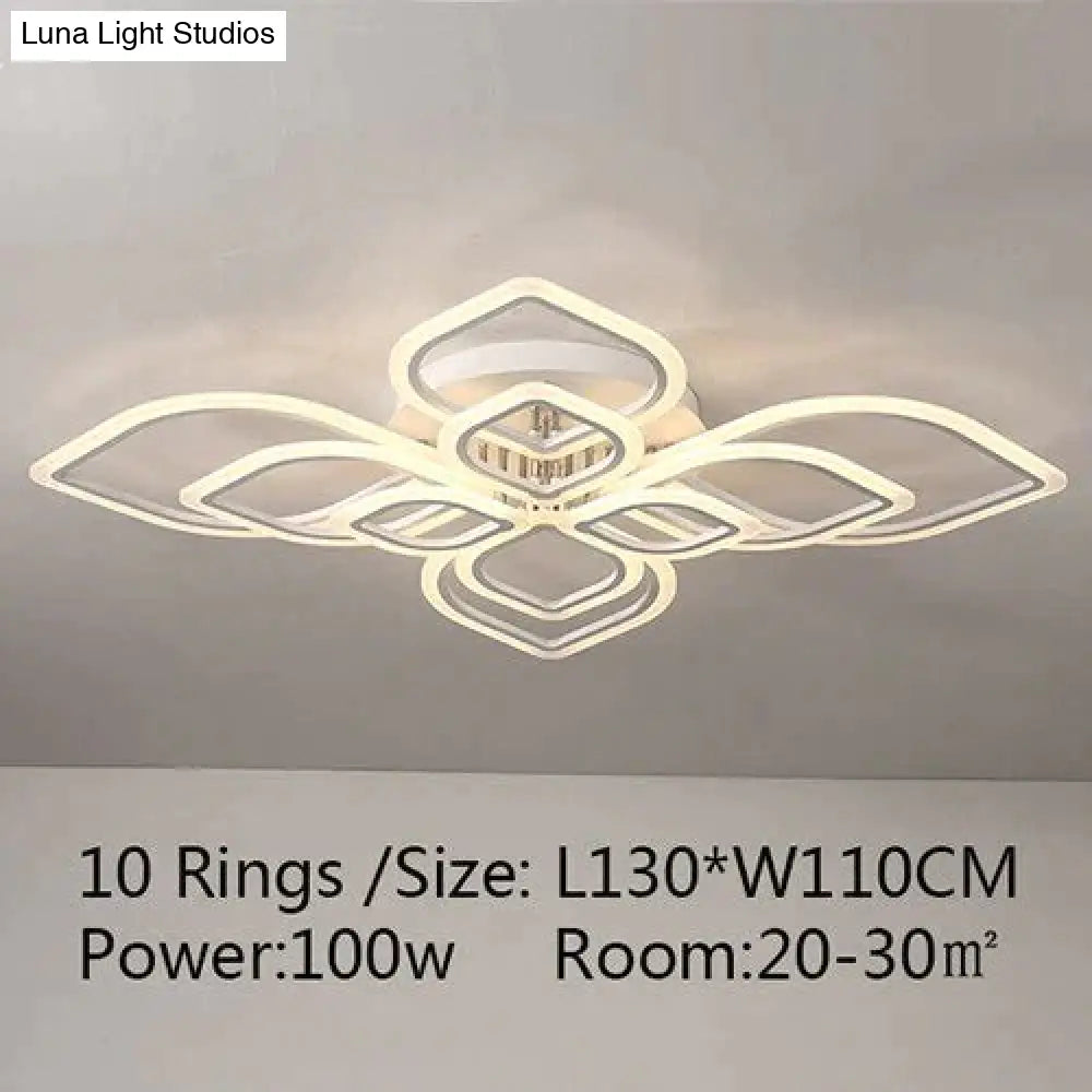 Modern Ceiling Lights Led Lamp For Living Room Bedroom Study White Color Surface Mounted Deco