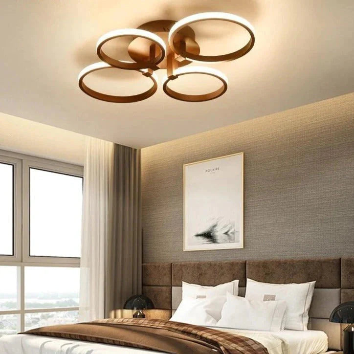 Modern Ceiling Lights LED Ceiling Lamp For Living Room Bedroom White Coffee Color Surface Mounted Round Lamps Remote Control